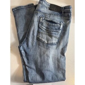 Blue Stitch Premium Mens 40x32 Distressed Jeans Pockets Skinny Fit